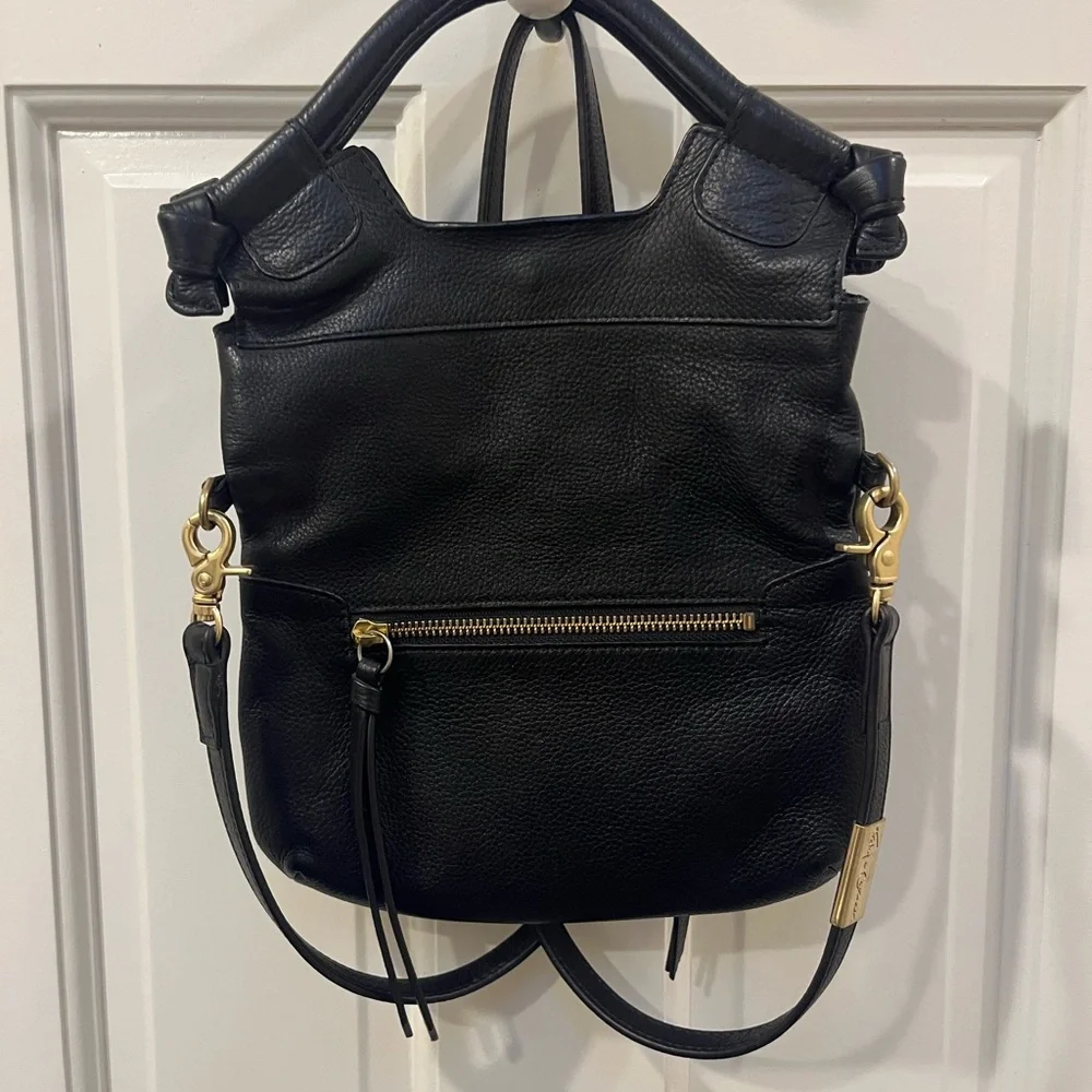 Foley and Corinna Black Leather Crossbody Bag - Picture 3 of 7